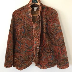 Katie Todd 70s style paisley jacket blazer